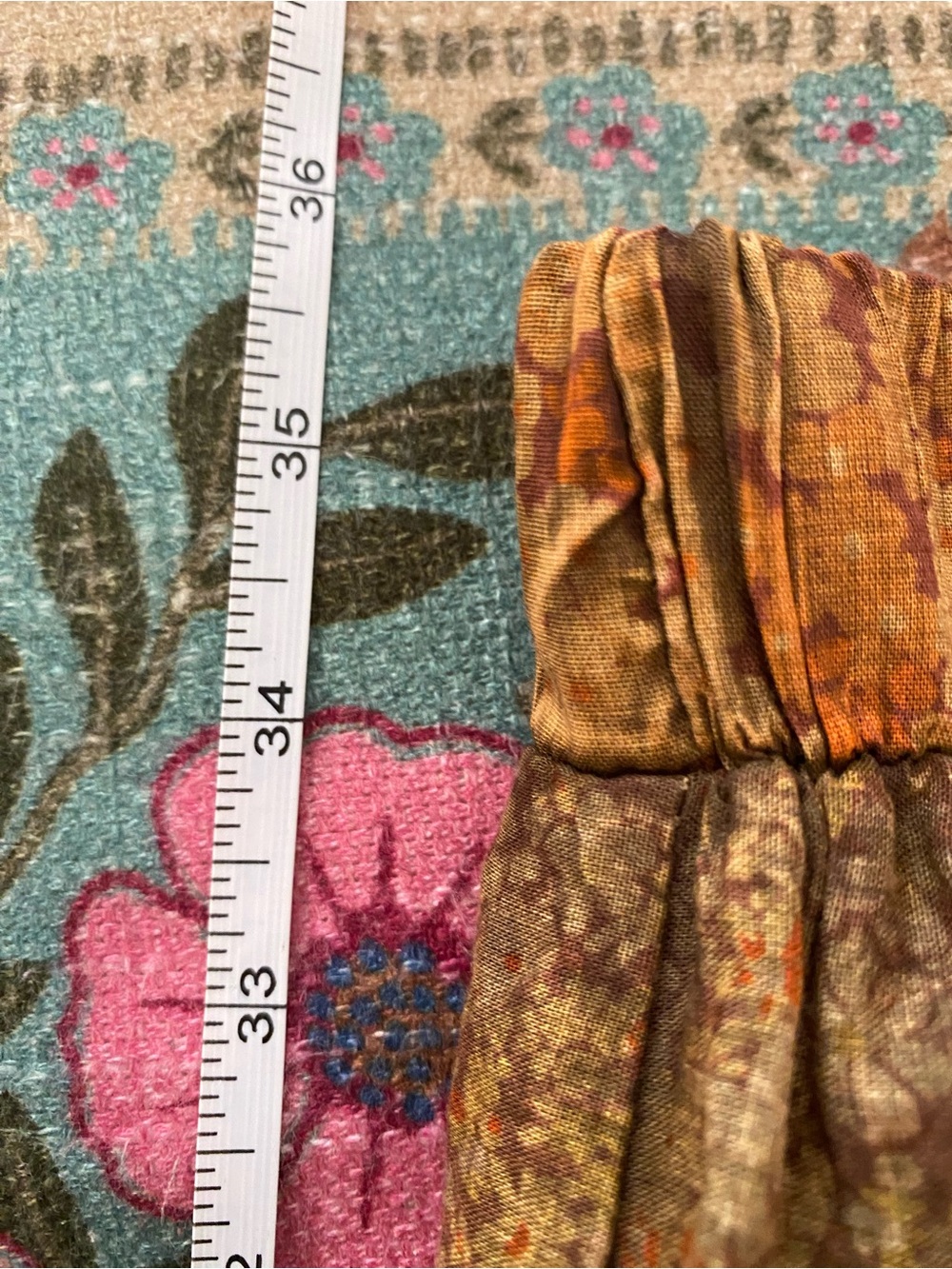 EARTHBOUND Orange and Brown Floral Tiered Maxi Skirt - Picture 7 of 8